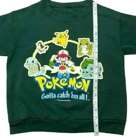 Pokémon Vintage 1999 Nintendo Green Crewneck - Picture 5 of 6